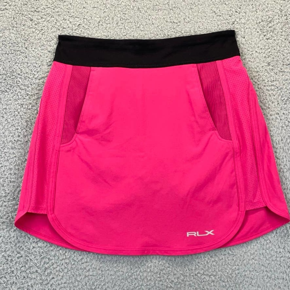 RLX Ralph Lauren Fuchsia Mini Skirt with Black Waistband